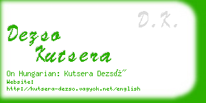 dezso kutsera business card